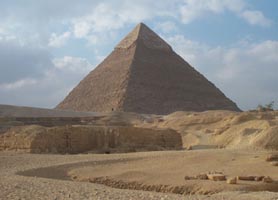 Photo of a pyramid at Giza